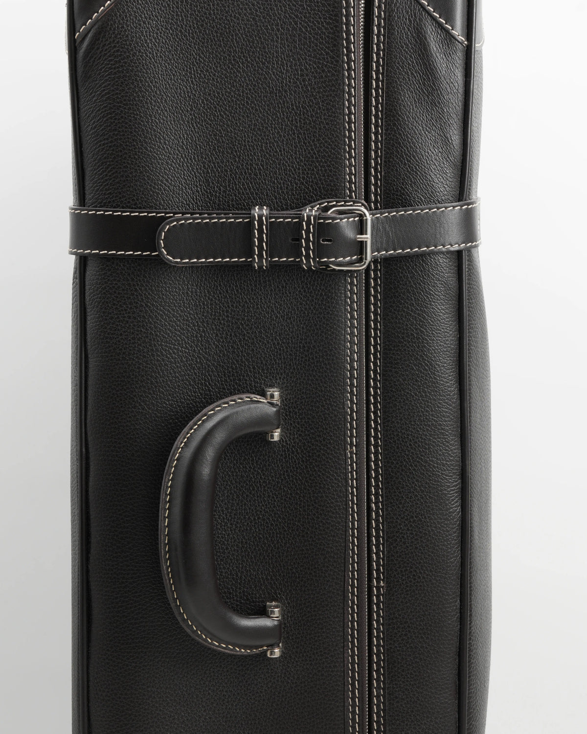 Dell'ga Leather Suitcase Dark Brown