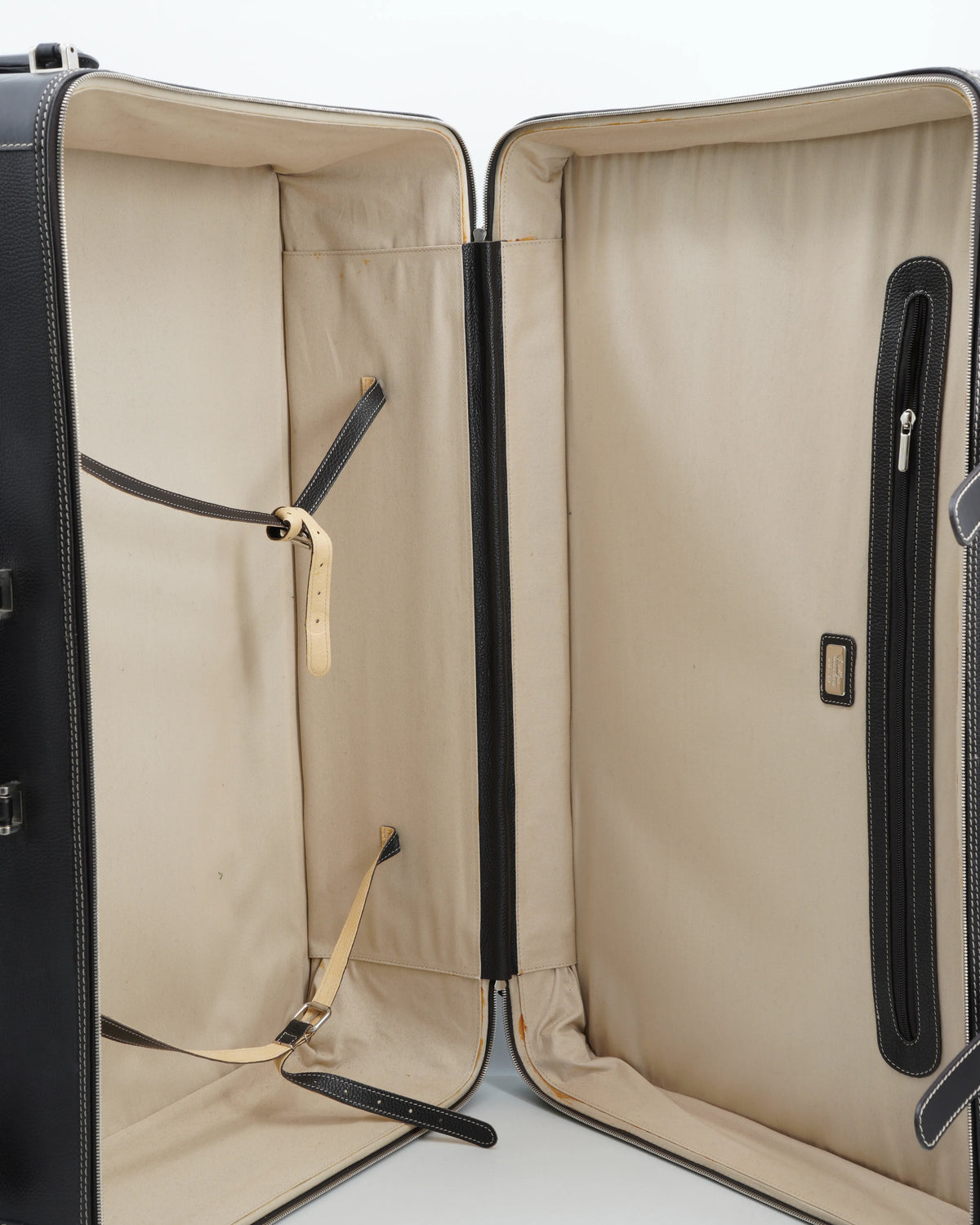 Dell'ga Leather Suitcase Dark Brown