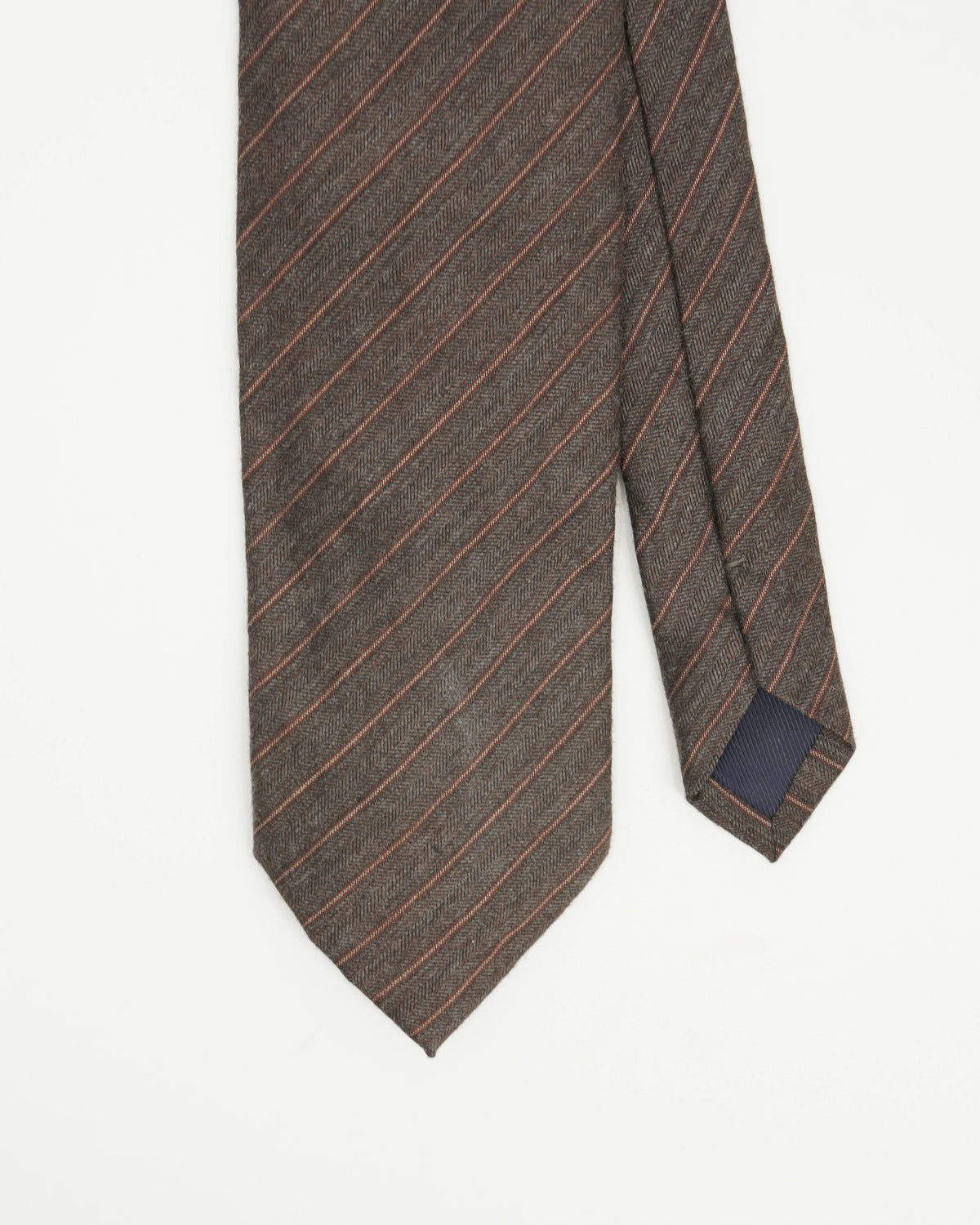 Altea Tie 8cm Silk Viscose Stripe Brown