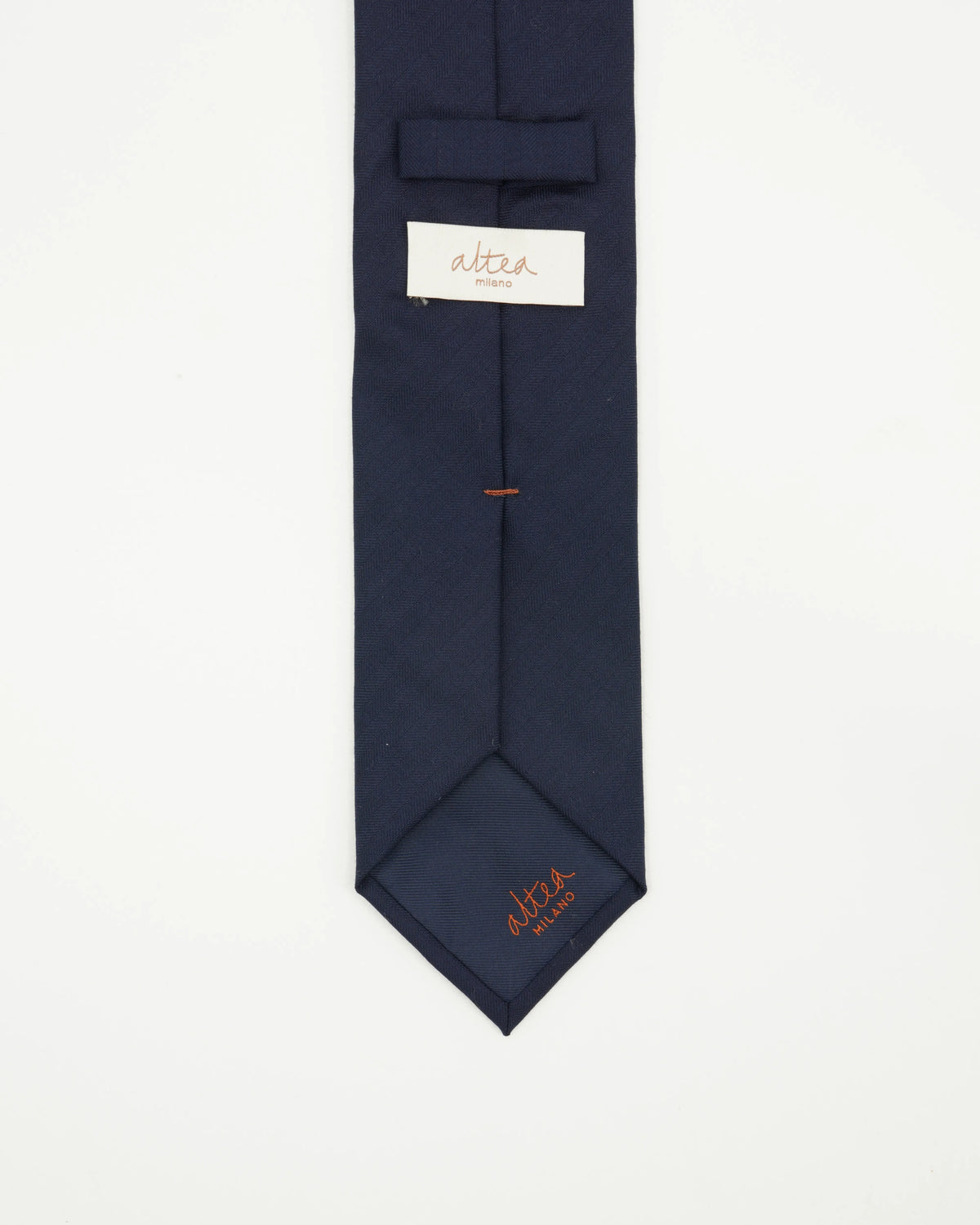 Altea Tie 8cm Pure Wool Diagonal Stripe Navy