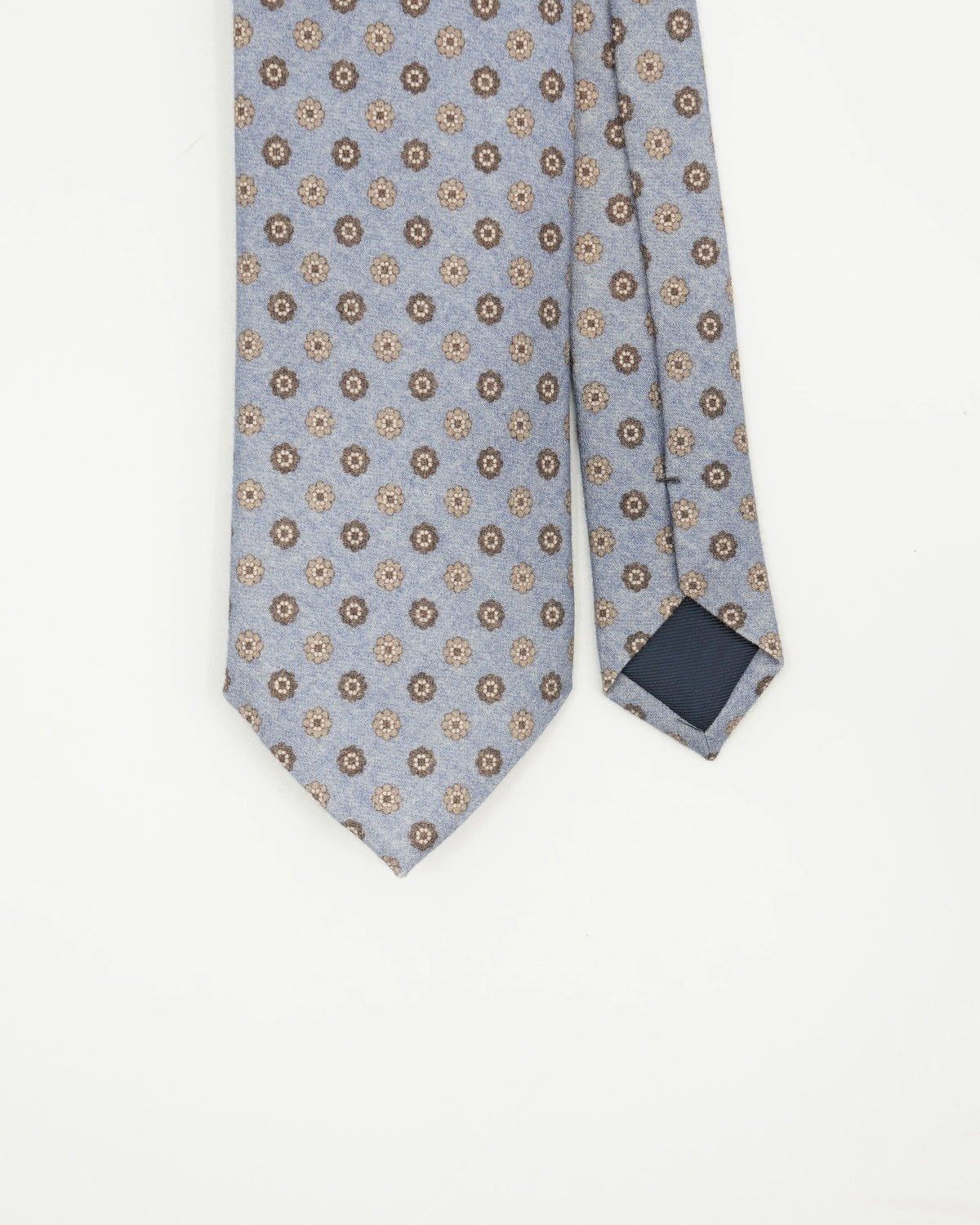 Altea Tie 8cm Wool Cashmere Floral Blue