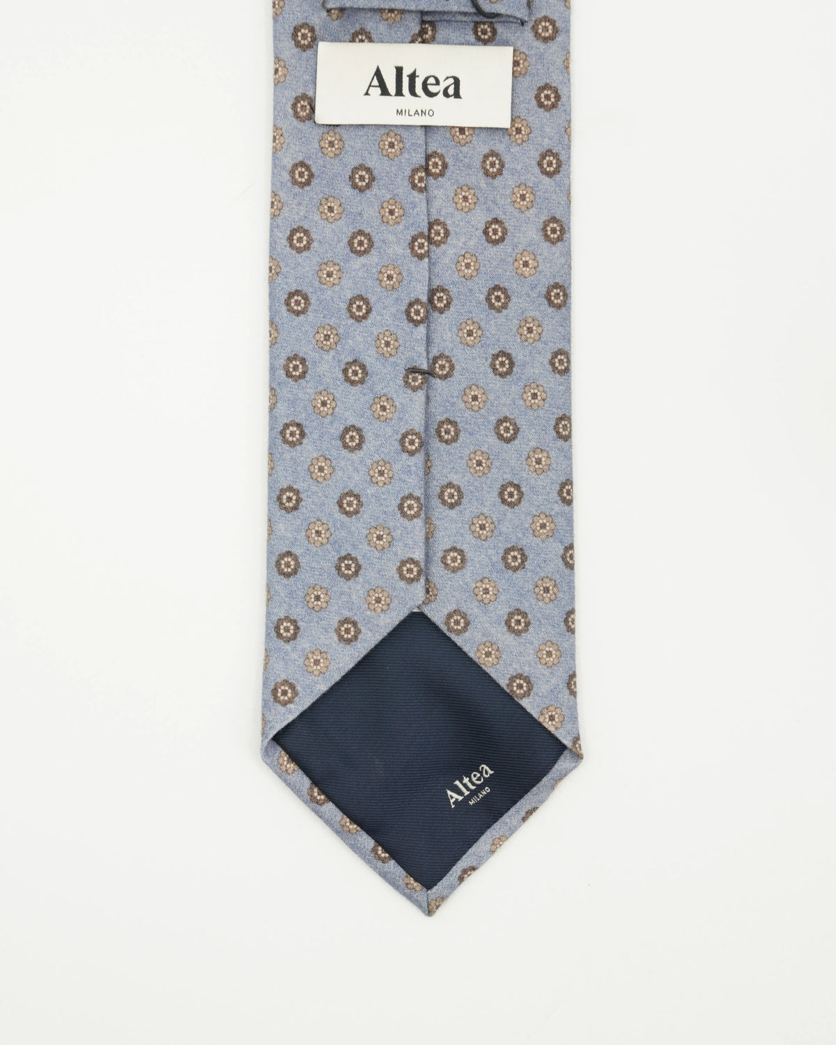 Altea Tie 8cm Wool Cashmere Floral Blue