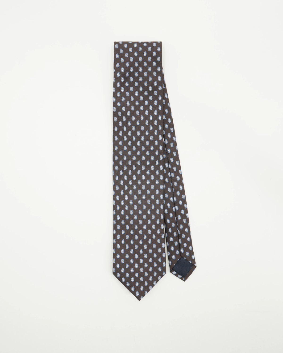 Altea Tie 8cm Pure Silk Floral Brown