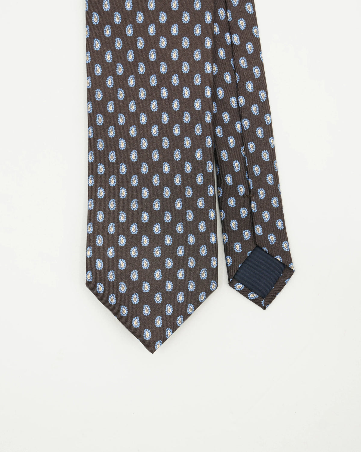 Altea Tie 8cm Pure Silk Floral Brown