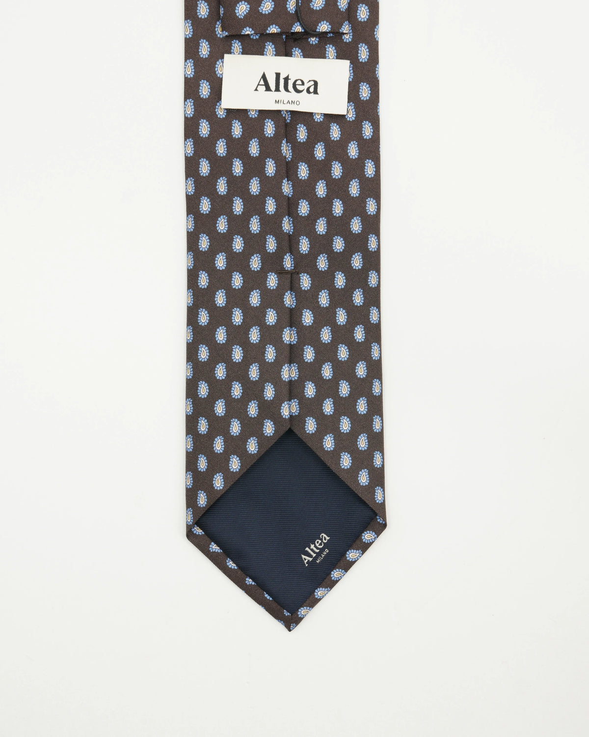 Altea Tie 8cm Pure Silk Floral Brown