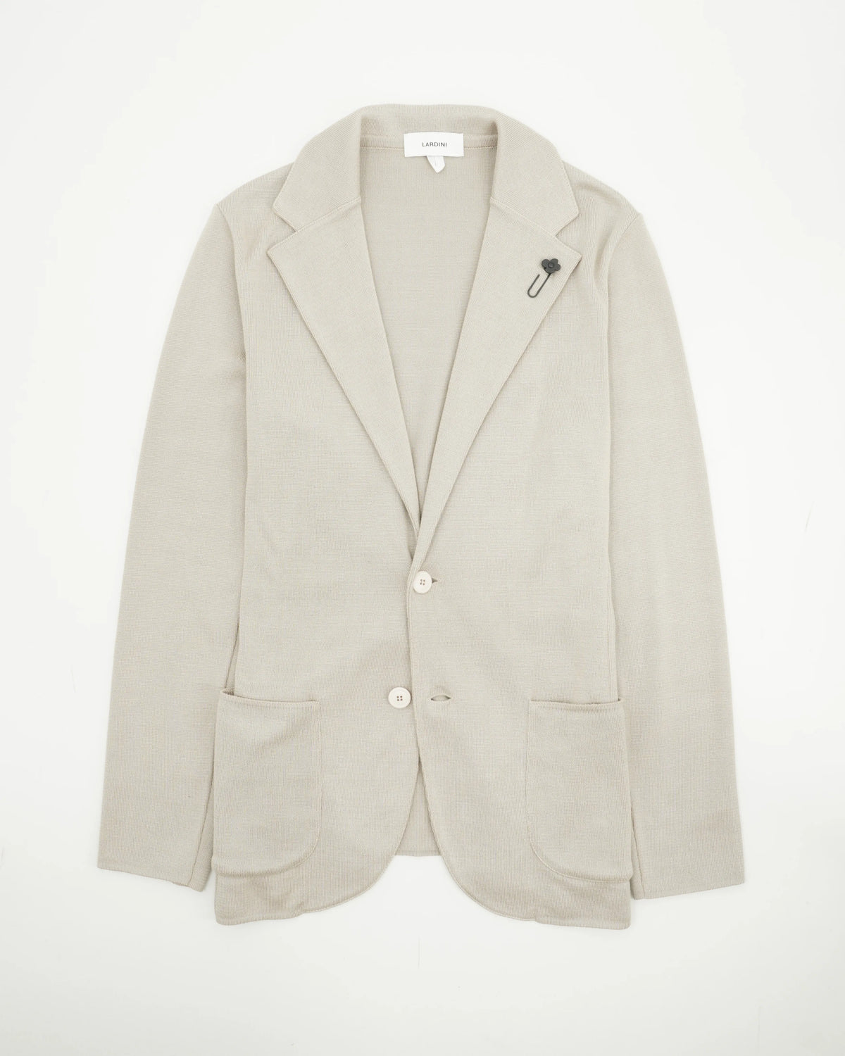 Lardini Knitted Jacket Pure Cotton Beige