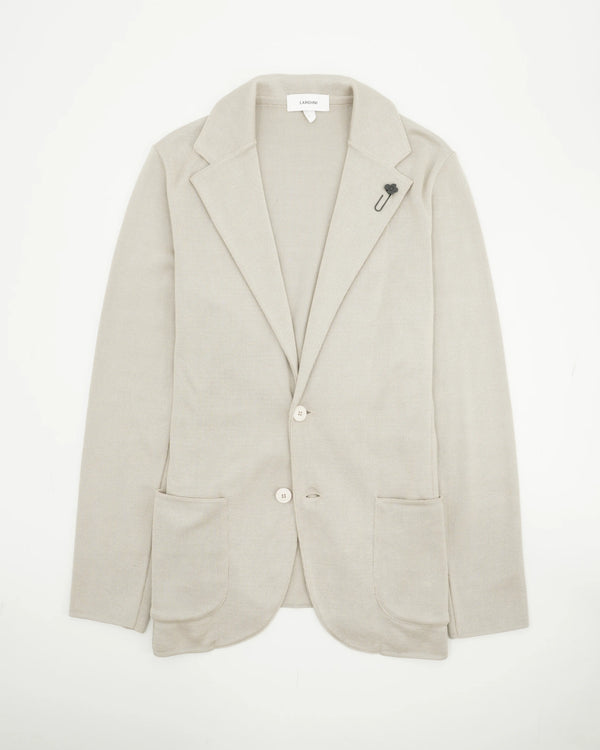 Lardini Knitted Jacket Pure Cotton Beige