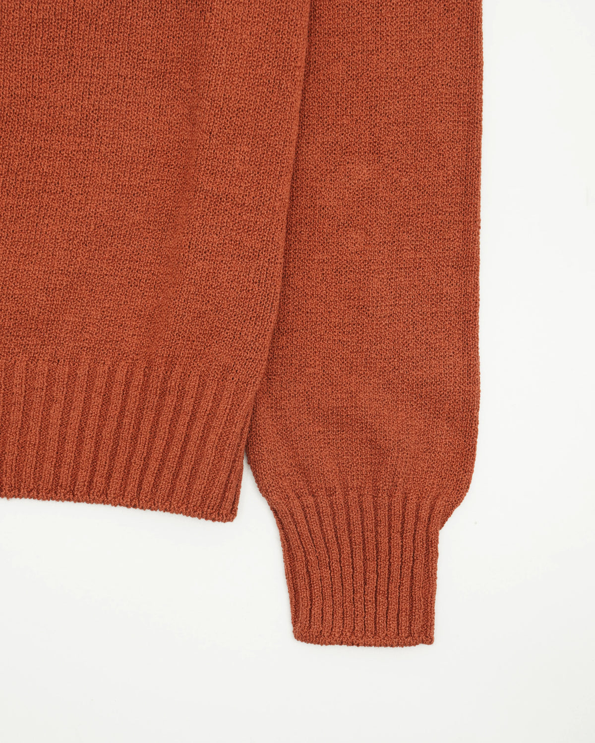 Gran Sasso Crewneck Cotton Cashmere Heavy Knit Terracotta