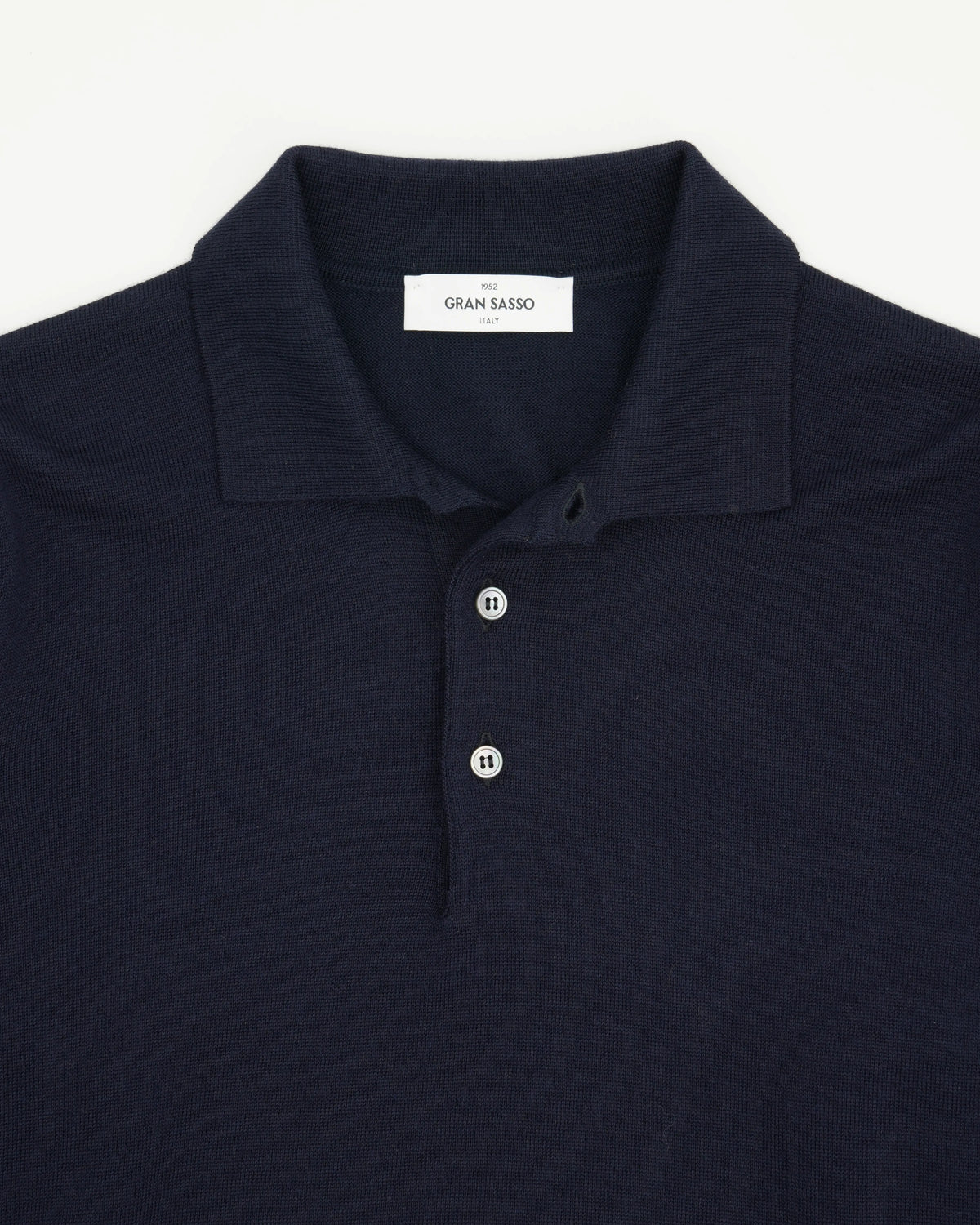 Gran Sasso Polo Shirt Pure Merino Navy