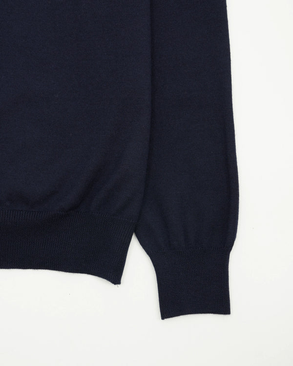 Gran Sasso Polo Shirt Pure Merino Navy