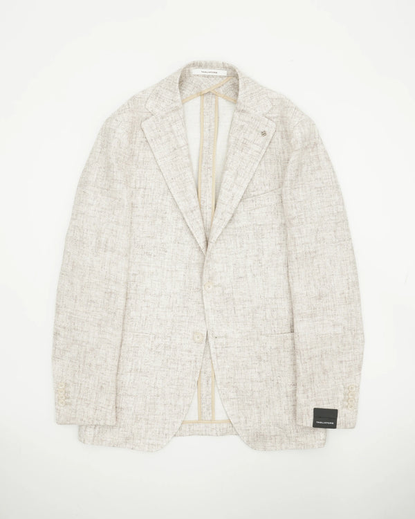 Tagliatore Jacket Cotton Linen Blend Light Brown