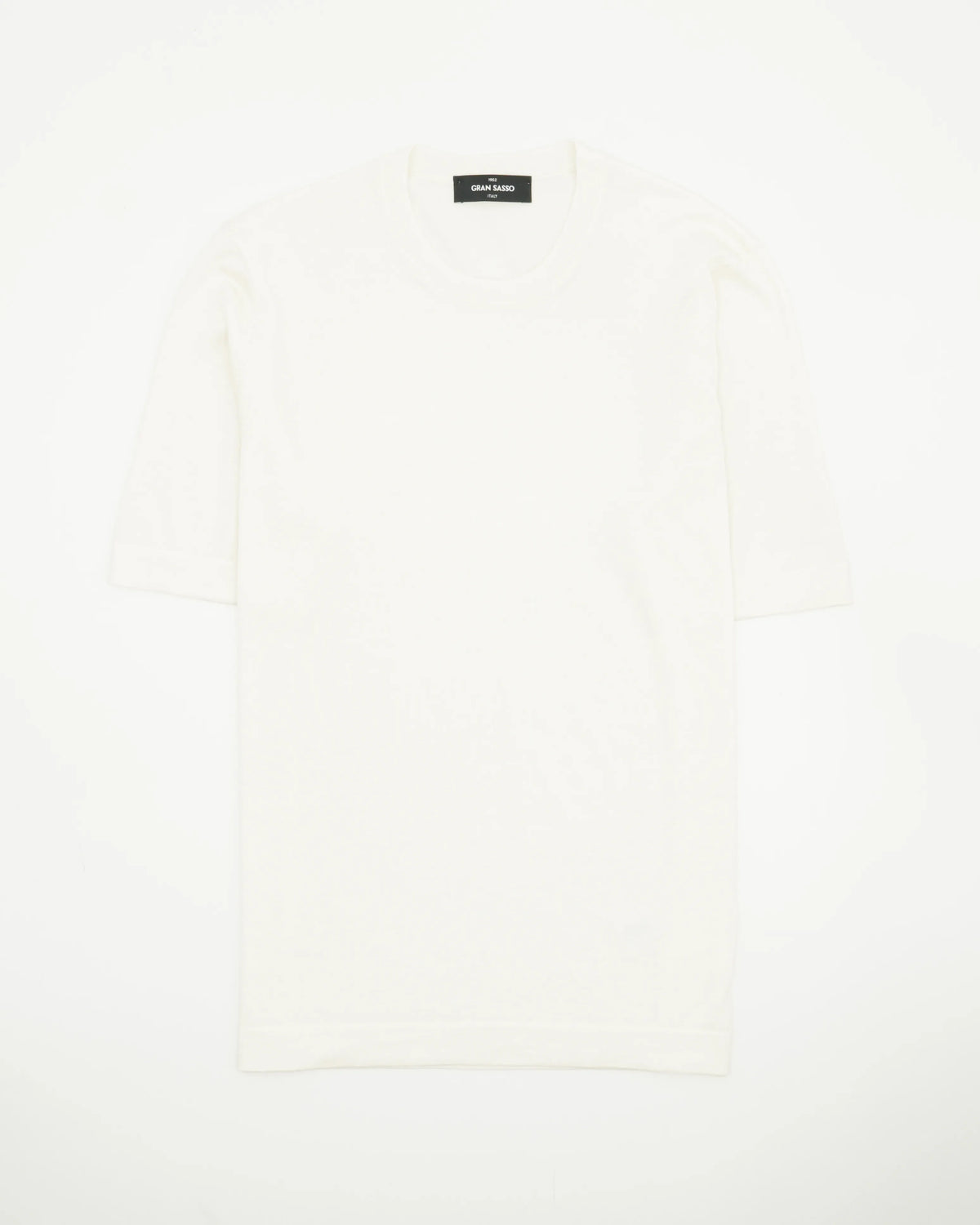 Gran Sasso Knitted T-Shirt Cashmere Silk Off White