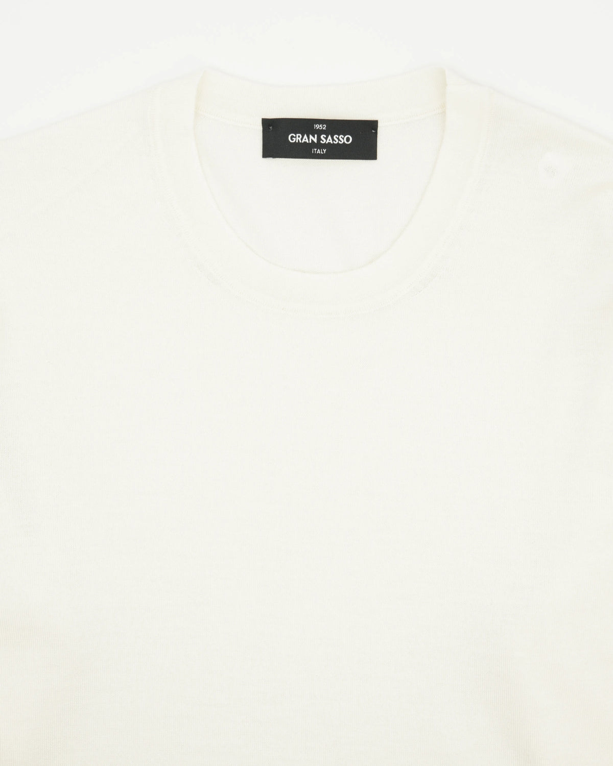 Gran Sasso Knitted T-Shirt Cashmere Silk Off White