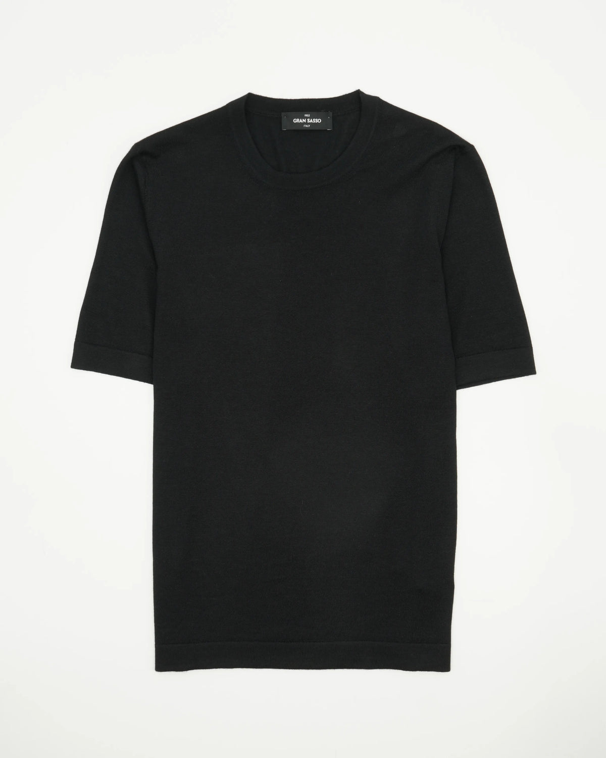 Gran Sasso Knitted T-Shirt Cashmere Silk Black