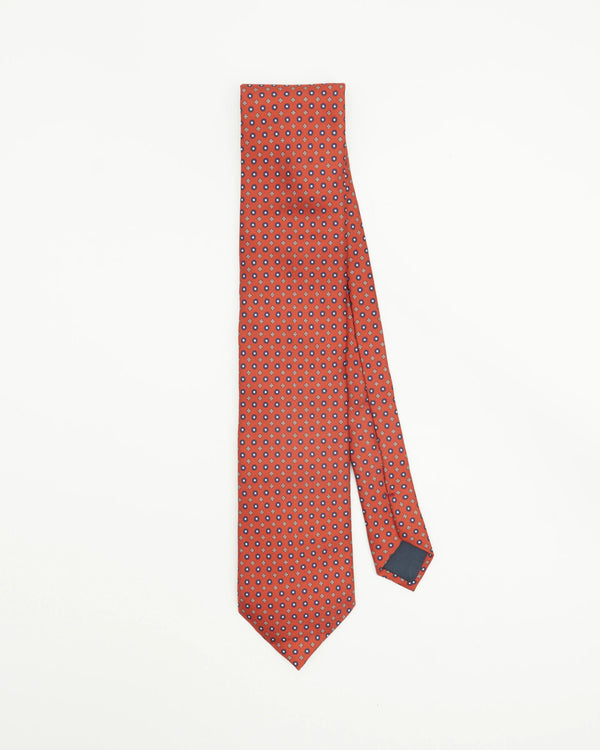Altea Tie 8cm Pure Silk Floral Red