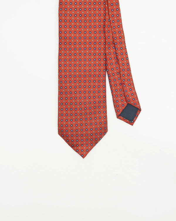 Altea Tie 8cm Pure Silk Floral Red