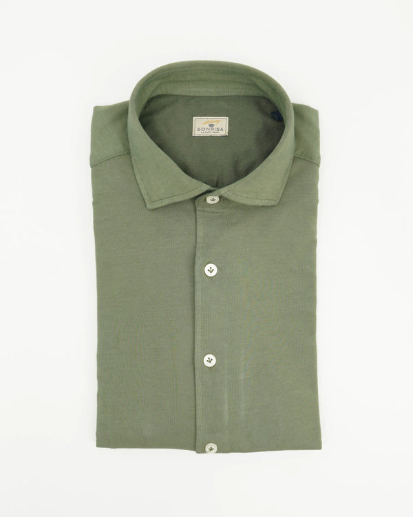 Sonrisa Shirt Garment Dyed Fine Jersey Green