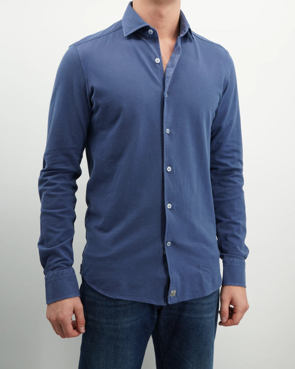 Sonrisa Shirt Garment Dyed Jersey Blue